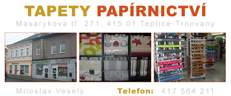 tapety Teplice papírnictví Teplice